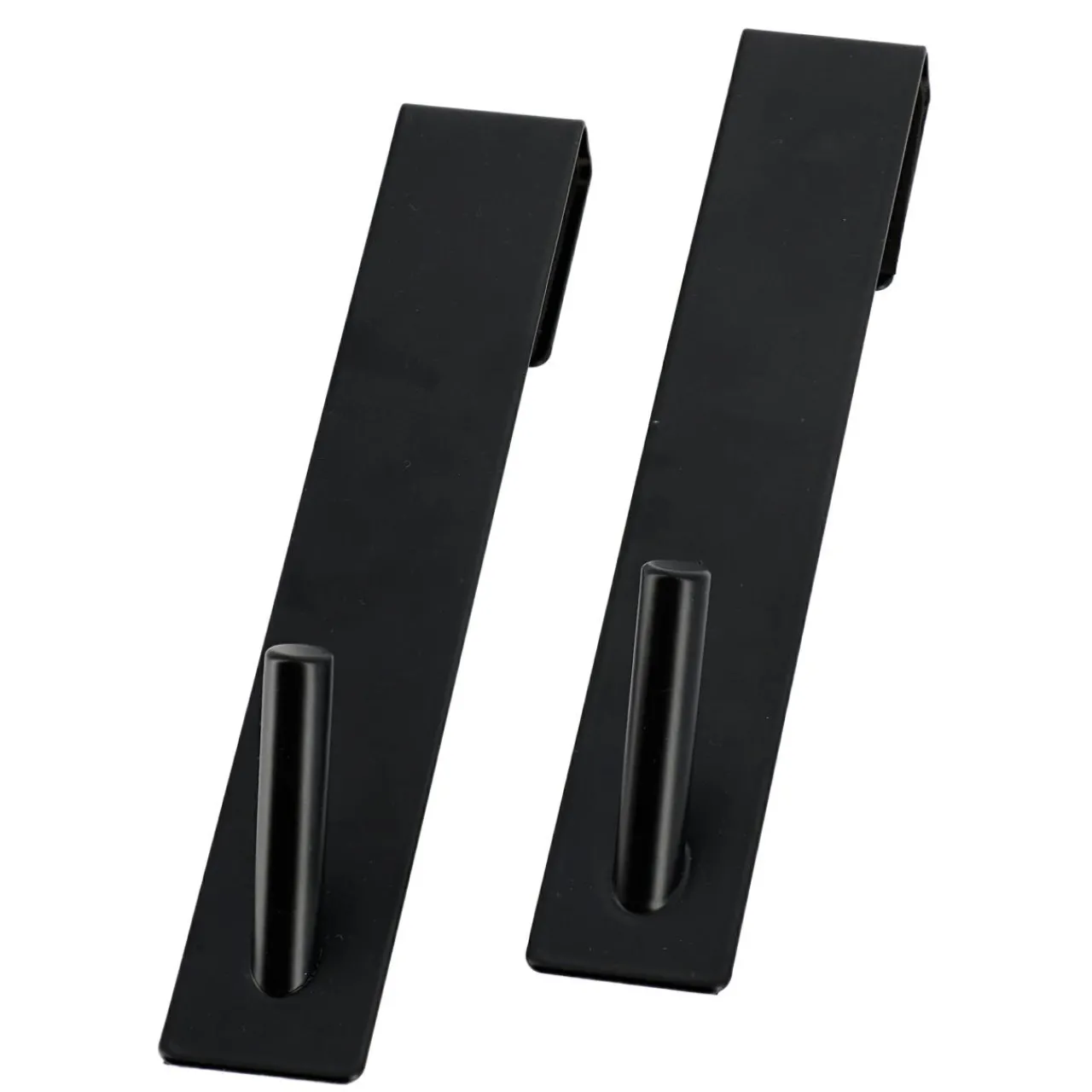 Rangement Salle De Bain|TENDANCE Lot de 2 patères à suspendre spécial paroi de douche (H18 cm) Noir