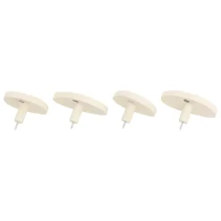 Rangement D'Entrée|Atmosphera, cru017dateur d'intu017drieur Lot de 4 patères murales bois (H10 cm) Karen Ivoire