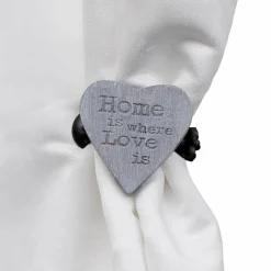 Embrasse, Pince Et Anneaux|LUANCE Lot de 2 pinces rideau Amore blanc Gris