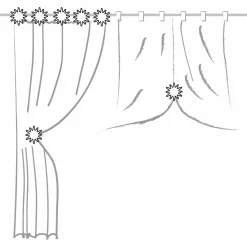 Embrasse, Pince Et Anneaux|LUANCE Lot de 2 pinces rideau Archi Blanc