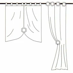 Embrasse, Pince Et Anneaux|LUANCE Lot de 2 pinces rideau Central Park Or