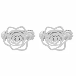 Embrasse, Pince Et Anneaux|LUANCE Lot de 2 pinces rideaux Lina hes Blanc