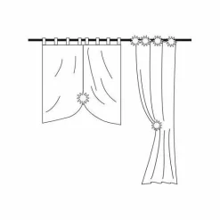 Embrasse, Pince Et Anneaux|LUANCE Lot de 2 pinces rideaux Lina es Noir