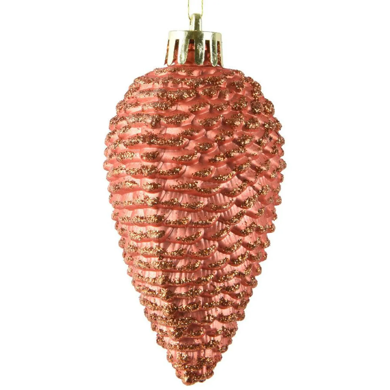 Décoration De Sapin|KAEMINGK Lot de 6 pommes de pin à suspendre (H8 cm) Alpine Orange