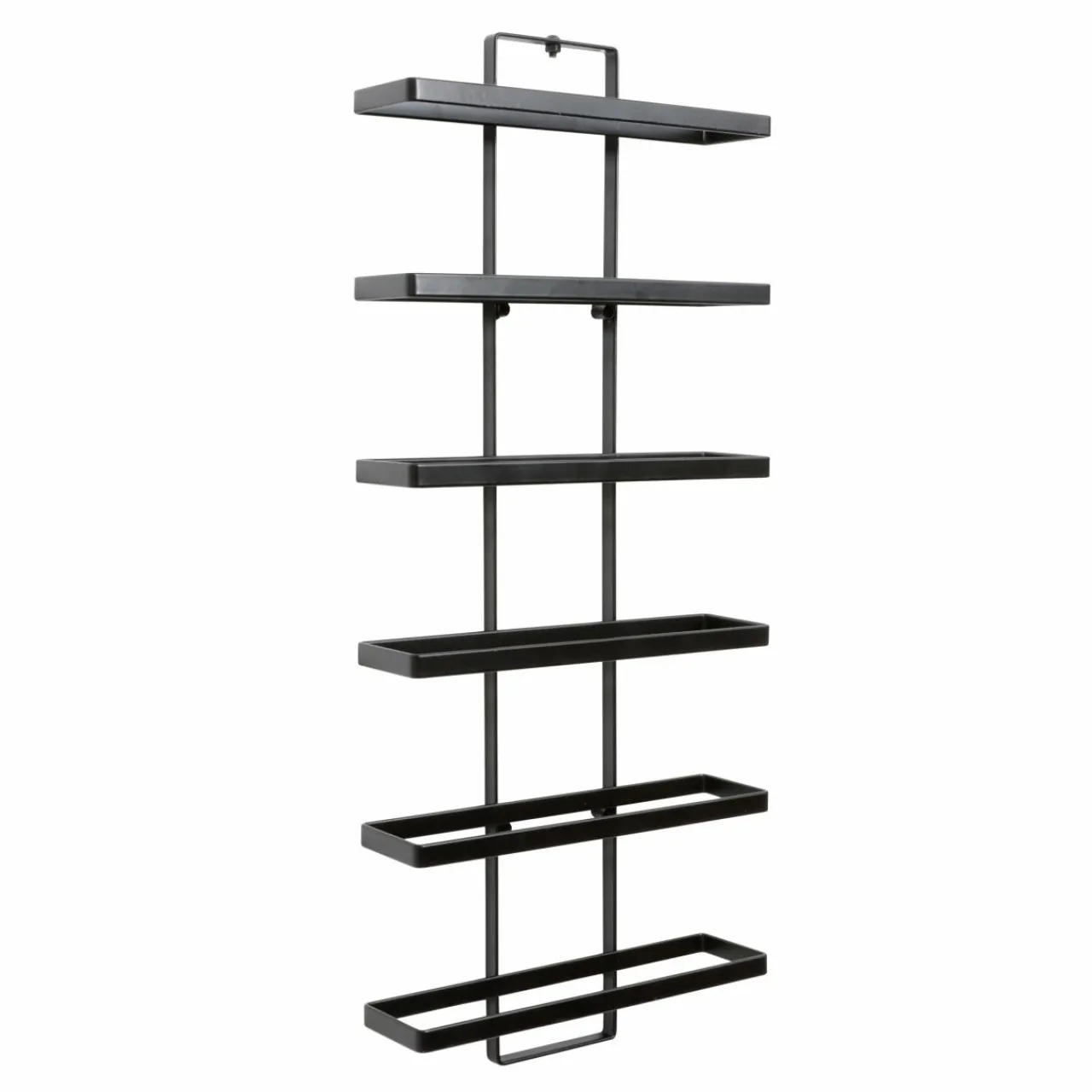 Range Bouteilles|EMINZA Lot de 2 porte-bouteilles muraux métal 12 emplacements (H139 cm) Léo Noir