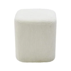 Pouf, Tabouret|EMINZA Lot de 2 poufs velours (H 38 cm) Shan Beige