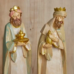 Personnages De Crèche|KAEMINGK Lot de 8 santons (Hauteur 9 cm) de Gioia Beige