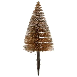 Décoration De Sapin|FEERIC LIGHTS Lot de 4 sapins sur pince (H15 cm) Forêt enchantée Marron