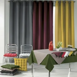 Serviette De Table|DOUCEUR D'INTERIEUR Lot de 3 serviettes (40 x 40 cm) Essentiel Vert kaki