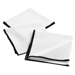 Serviette De Table|DOUCEUR D'INTERIEUR Lot de 3 serviettes coton recyclé (40 x 40 cm) Mistraline hes Blanc