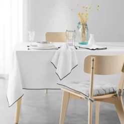 Serviette De Table|DOUCEUR D'INTERIEUR Lot de 3 serviettes coton recyclé (40 x 40 cm) Mistraline hes Blanc