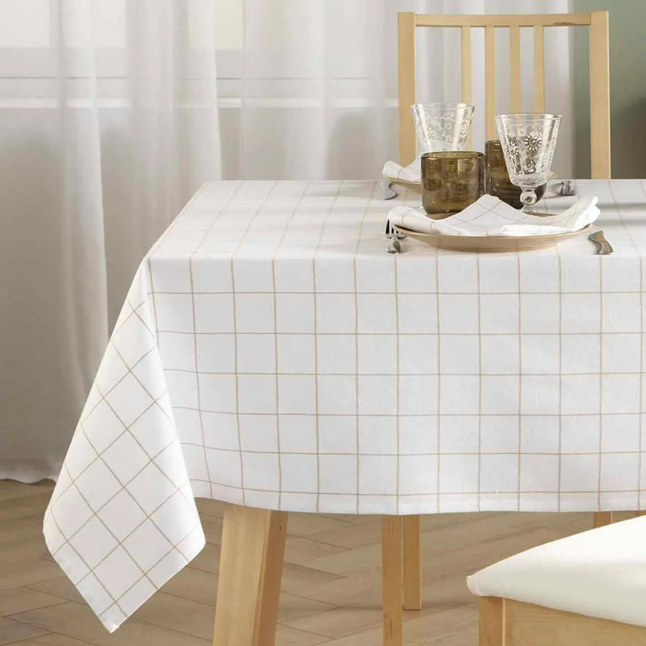 Serviette De Table|douceur d'intu017drieur Lot de 3 serviettes coton (40 x 40 cm) Axel Blanc