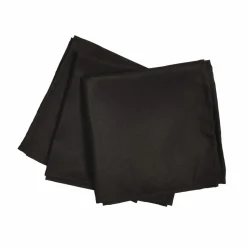 Serviette De Table|EMINZA Lot de 3 serviettes de table polyester (40 x 40 cm) Elise es Noir