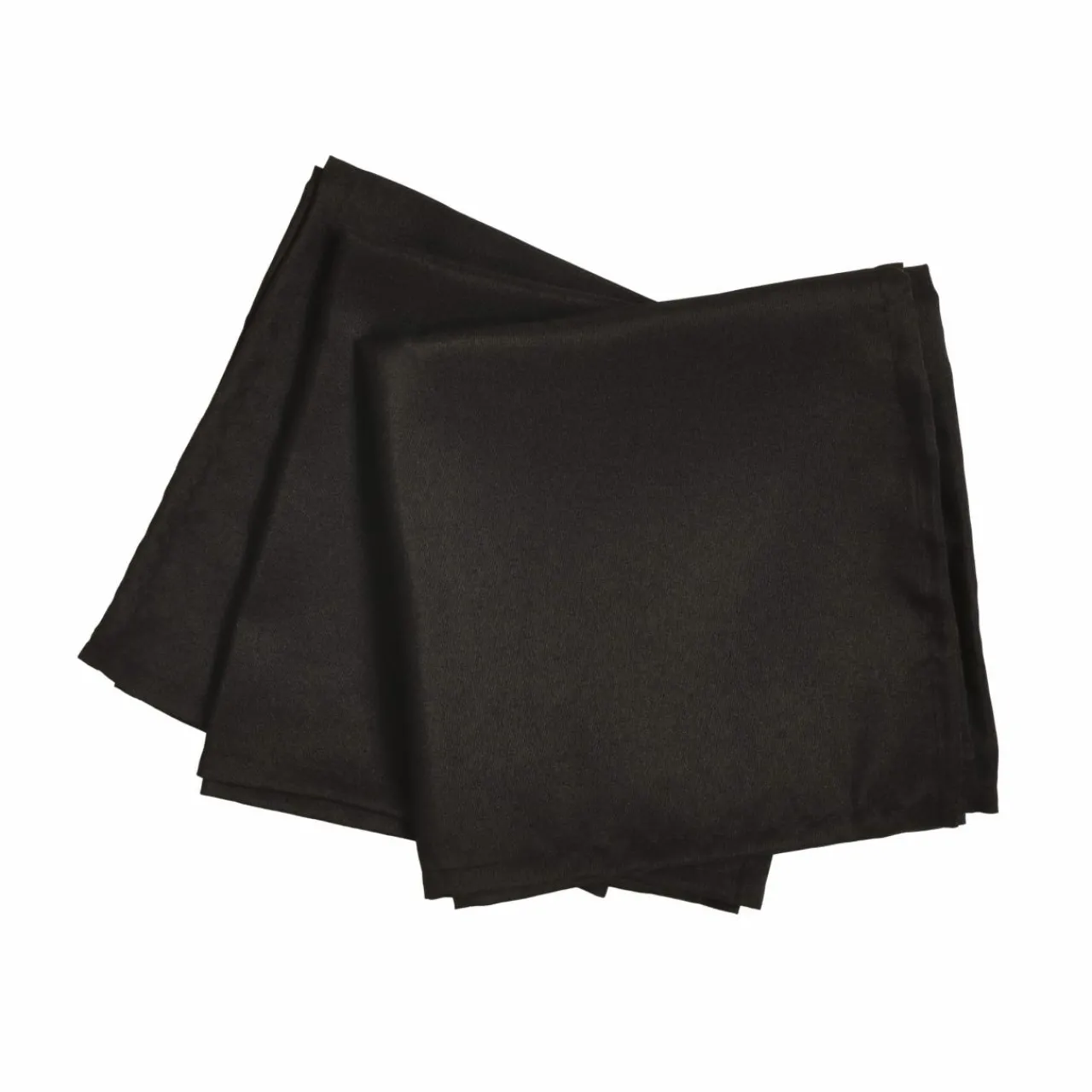 Serviette De Table|EMINZA Lot de 3 serviettes de table polyester (40 x 40 cm) Elise es Noir