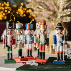Décoration De Sapin|KAEMINGK Lot de 6 soldats Casse-noisette à suspendre (H12 cm) Multicolore
