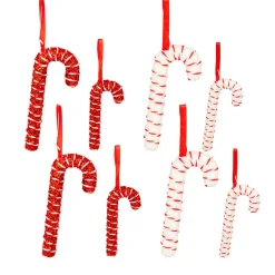 Déco Et Objet De Noël|Décoration De Sapin|JJA Lot de 10 sucres d'orge (H21 cm) Sucreries festives et Blanc Rouge