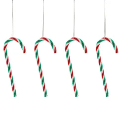 Décoration De Sapin|JJA Lot de 4 Sucres d'orge (H12 cm) Confiserie et Rouge Vert