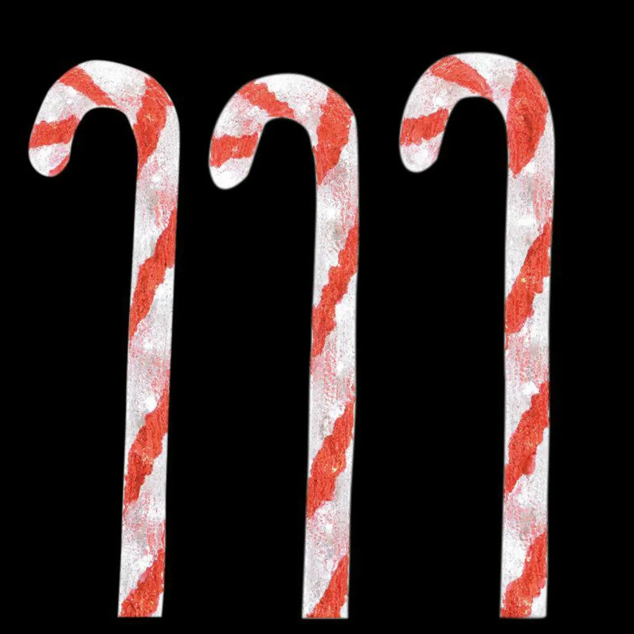 Déco Et Objet Lumineux|EMINZA Lot de 3 sucres d'orge lumineux 90 LED (H60 cm) Blanc froid