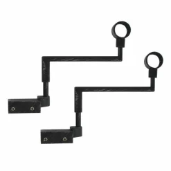 Tringle Voilage Et Support|LUANCE Lot de 2 supports Fix'vit (L180 - D20 mm) Noir