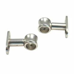 Tringle Plafond|Tringle À Rideau, Barre Et Support|LUANCE Lot de 2 supports tringles fixes (L50 / D20 mm) Jim mat Argent
