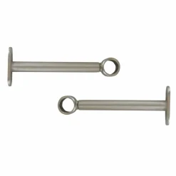 Tringle Plafond|Tringle À Rideau, Barre Et Support|LUANCE Lot de 2 supports tringles extensibles (L150 - L195 / D20 mm) Jim Argent