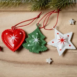 Décoration De Sapin|KAEMINGK Lot de 12 suspensions de Noël en métal (H4,5 cm) Méribel Colorées Multicolore