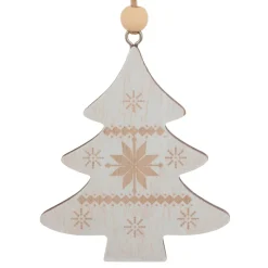 Décoration De Sapin|JJA Lot de 2 suspensions en bois (H8 cm) Duo Savoyard Blanc et Rouge