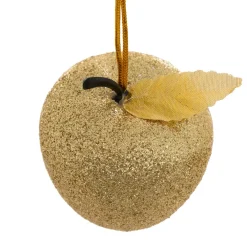 Décoration De Sapin|JJA Lot de 6 suspensions (H6 cm) Pommes gourmandes Dées pailletées Or