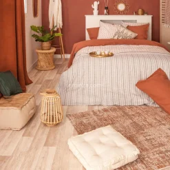 Table D'Appoint|ATMOSPHERA Lot de 2 tables d'appoint (H38-H30 cm) Corde naturelle Beige