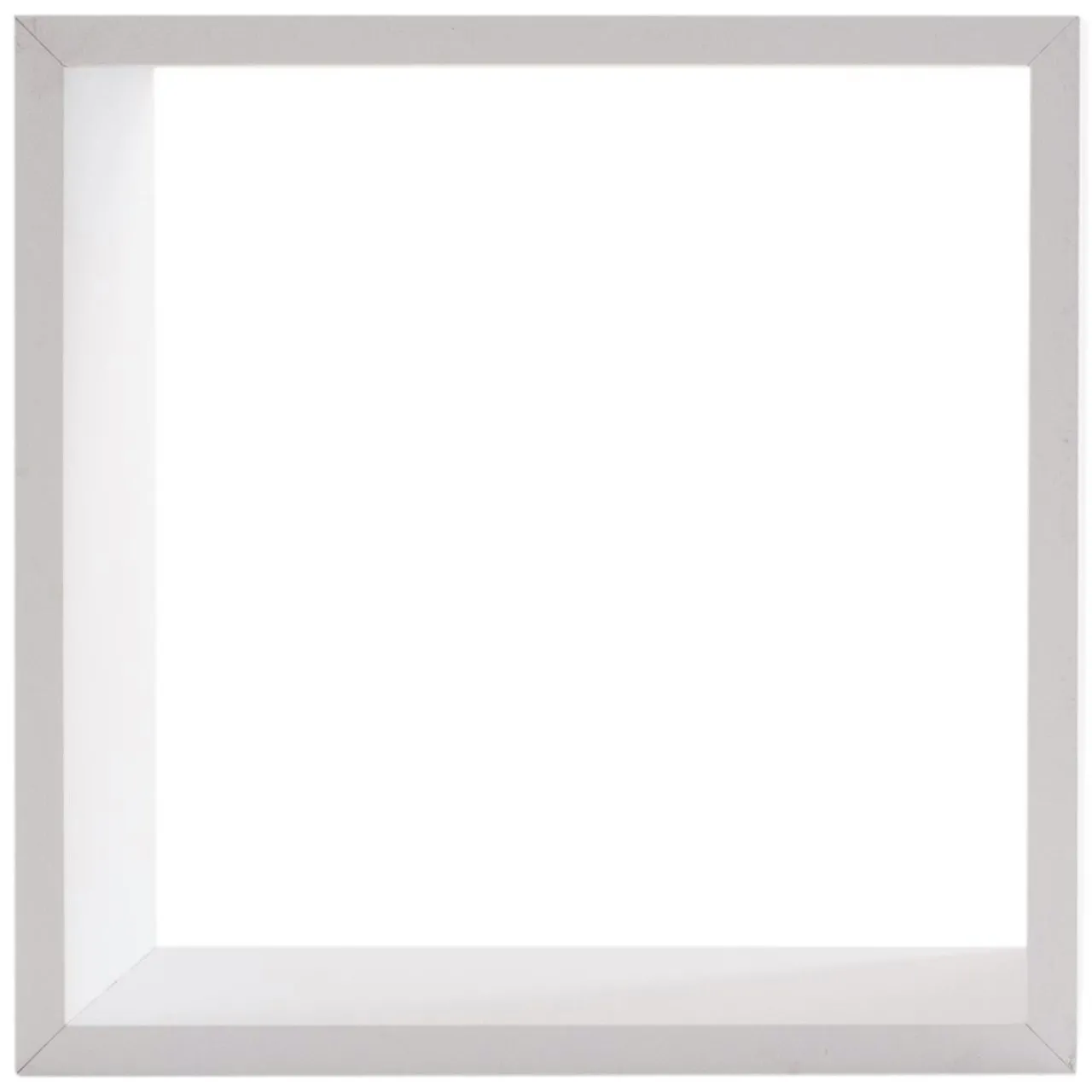 Étagère Murale|ATMOSPHERA Lot de 3 étagères bois (H24-27-30 cm) Cube Blanc