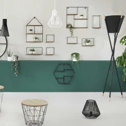 Etagère, Meuble Modulable|Étagère Murale|ATMOSPHERA Lot de 4 étagères murales Angela Noir