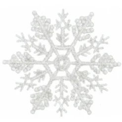 Décoration De Sapin|KAEMINGK Lot de 12 étoiles de Noël à suspendre (H10 cm) Morzine Blanc