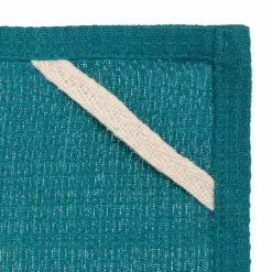 Accessoire Cuisine|ATMOSPHERA Lot de 3 torchons Geom Bleu canard