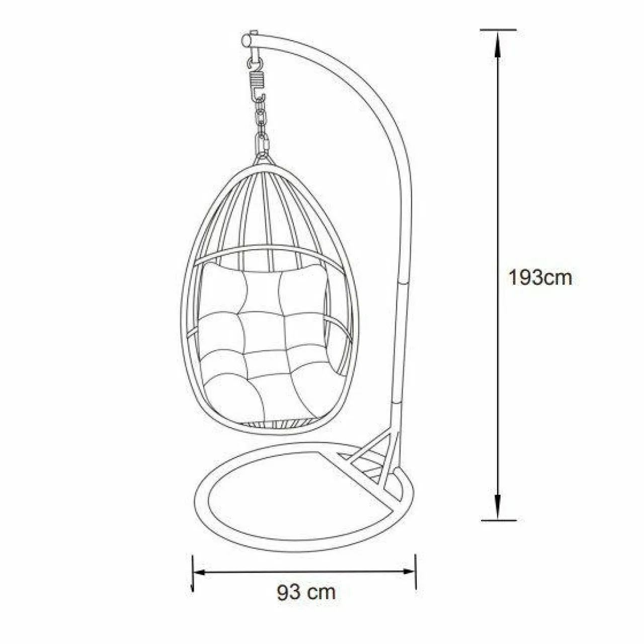 Balancelle|MOBELLIA Loveuse suspendue en résine tressée Coral Naturel