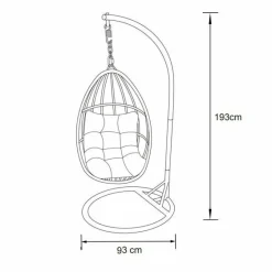 Balancelle|MOBELLIA Loveuse suspendue en résine tressée Coral Gris Anthracite