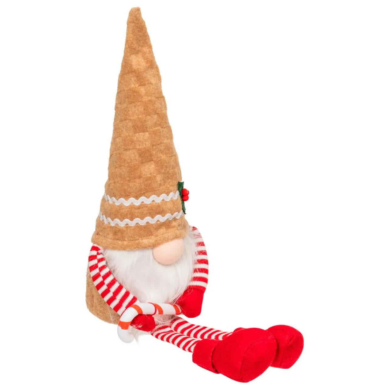 Père Noël, Animaux Et Personnage|JJA Lutin assis (H50 cm) Gourmand Pain d'épices Marron clair