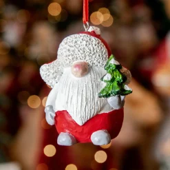 Décoration De Sapin|KAEMINGK Lutin de Noël à suspendre (H8 cm) Jack Rouge