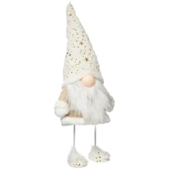 Père Noël, Animaux Et Personnage|Feeric Lights & Christmas Lutin de Noël déco (H45 cm) Etoiles dorées Blanc