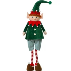 Père Noël, Animaux Et Personnage|KAEMINGK Lutin de Noël debout (H95 cm) Elfe Malo Vert Multicolore