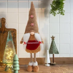 Père Noël, Animaux Et Personnage|KOOPMAN Lutin de Noël debout (H64 cm) Miss Caramélio Beige