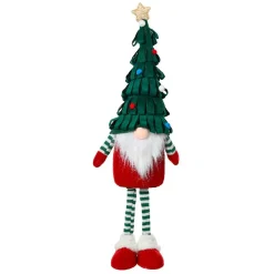 Père Noël, Animaux Et Personnage|KAEMINGK Lutin de Noël debout (H65 cm) Chapeau sapin Vert