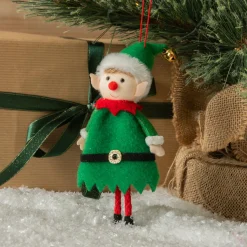 Décoration De Sapin|CHRISTMAS DREAM Lutin farceur à suspendre (H20 cm) Garçon et clochette Multicolore