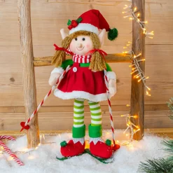 Père Noël, Animaux Et Personnage|CHRISTMAS DREAM Lutin farceur en ski (H46 cm) Martine Multicolore