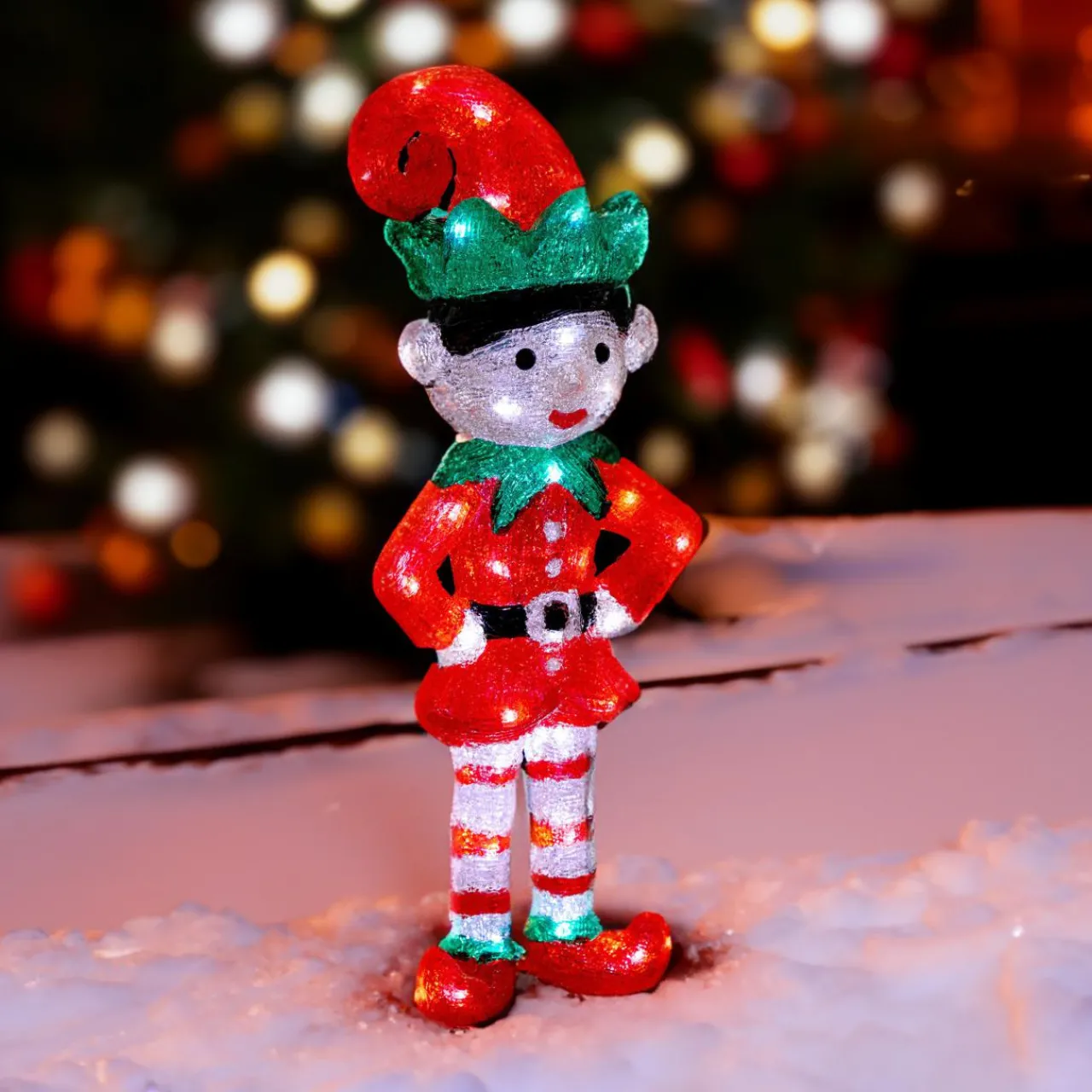 Déco Et Objet Lumineux|Feeric Lights & Christmas Lutin farceur lumineux 60 LED (H50 cm) Tommy Blanc froid