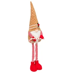 Père Noël, Animaux Et Personnage|JJA Lutin jambes téléscopiques (H80 cm) Gourmand Pain d'épices Marron clair