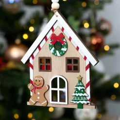 Décoration De Sapin|KAEMINGK Maison Mr Pain d'épice à suspendre (H17 cm) Multicolore