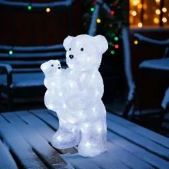 Déco Et Objet Lumineux|JJA Maman Ours lumineuse 56 LED (H44 cm) Bébé Whisper froid Blanc