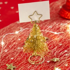 Déco De Table|Feeric Lights & Christmas Marque place (H10 cm) Sapin Or