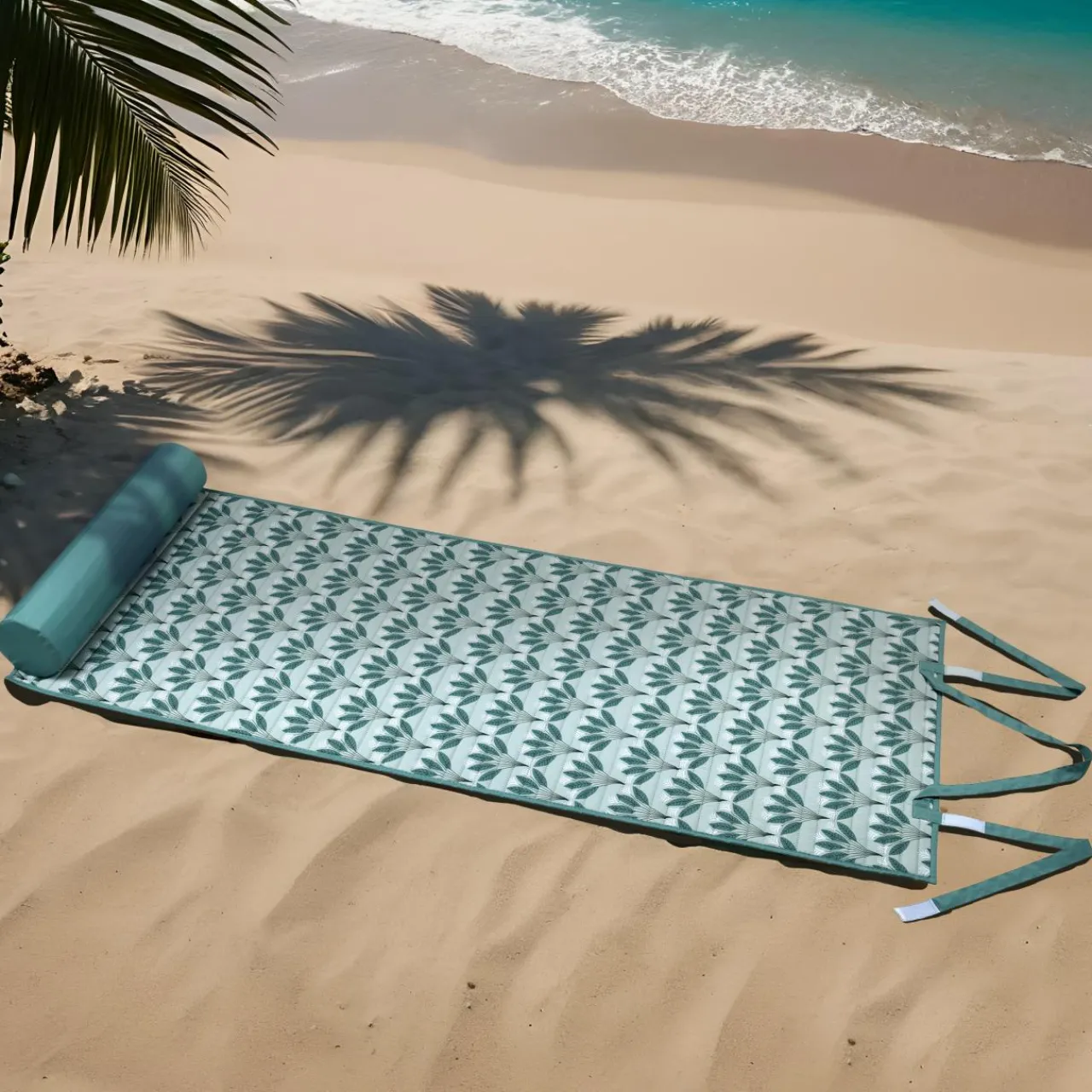 Coussin De Transat|STOF Matelas de plage enroulable (L150 cm) Adea Vert