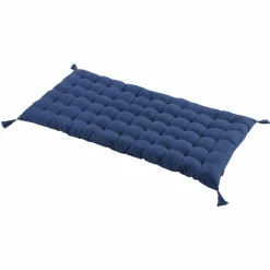 Coussin De Sol|EMINZA Matelas de sol coton (120 x 60 cm) Pixel Bleu marine